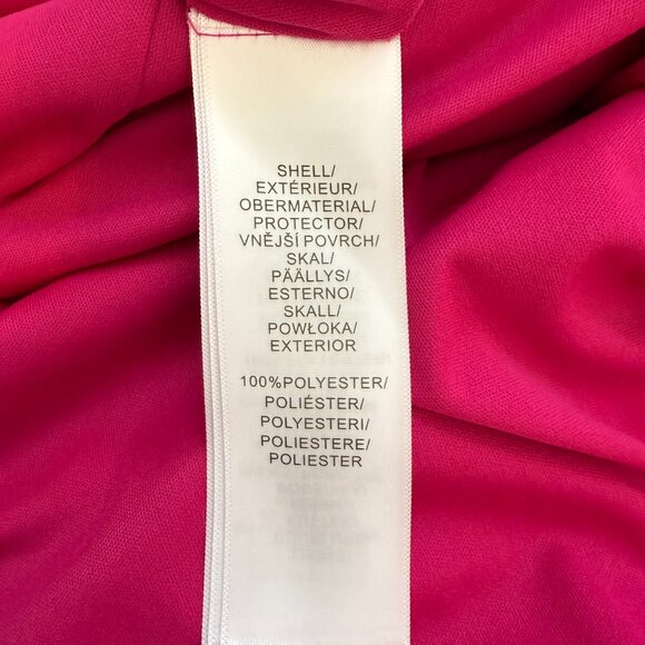 Adrianna Papell Ruffle Crepe Maxi Gown Women's 10 Pink Formal Dress Party NWT - Picture 13 of 16